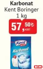 KENT BORİNGER KARBONAT 1 KG fiyat ve kampanya bilgisi